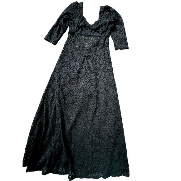 Free People Black Lace Maxi Dress Sweetheart Neckline NWT - Picture 3 of 7